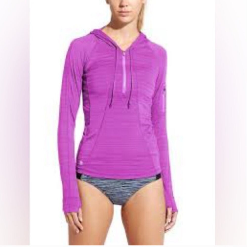 Athleta Pacifica UPF Purple Zip Up Hoodie (431)